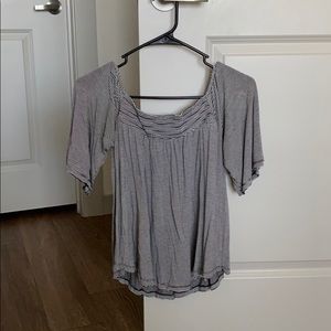 Black and white off the shoulder top